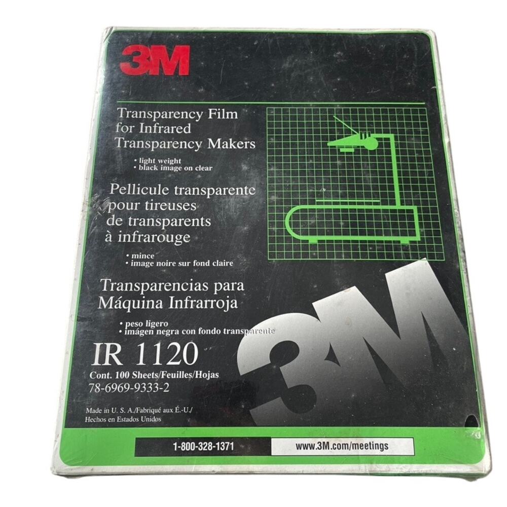 3M Transparency Film for Infrared Transparency Makers, model IR 1120 100‎ New